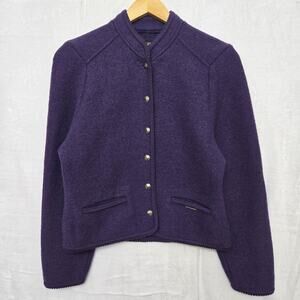 Giesswein Womens Old Money Vtg Boiled Wool Austrian Trachten Cardigan S (EU 34)